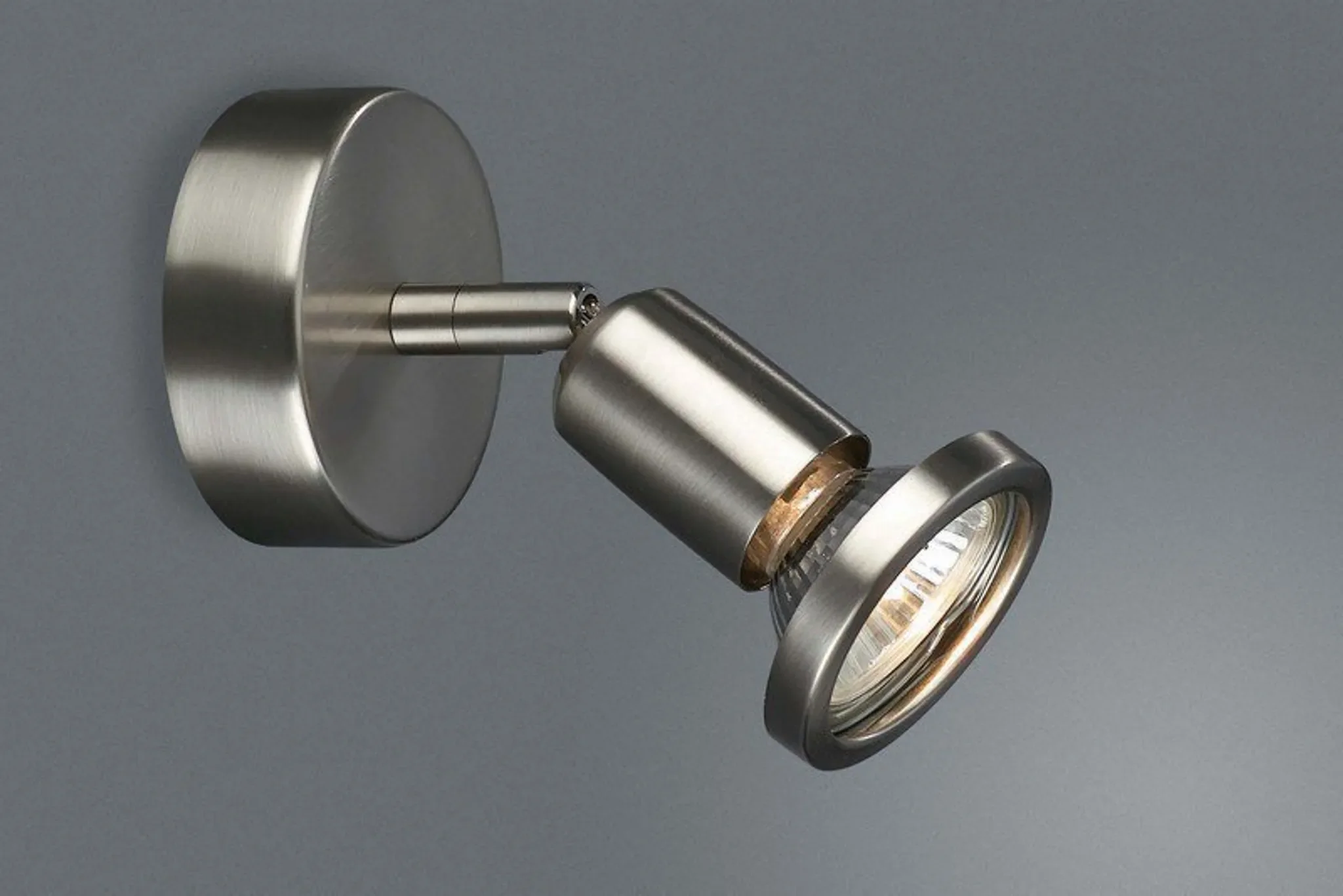 Deckenspot / Wandspot Aufbauspot GU10 – Metall, Stahl gebürstet